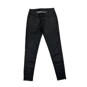 Zara Basic Skinny Ankle Zip Jeans in Black
